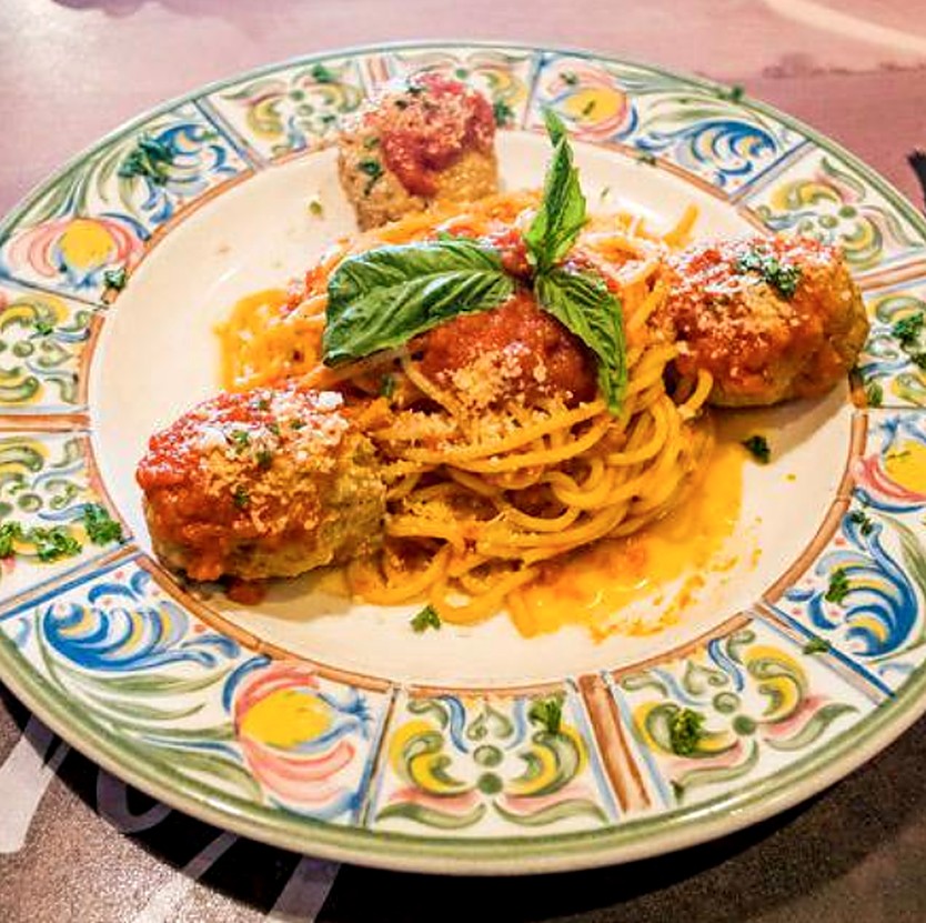 Spaghetti with homemade meatballs